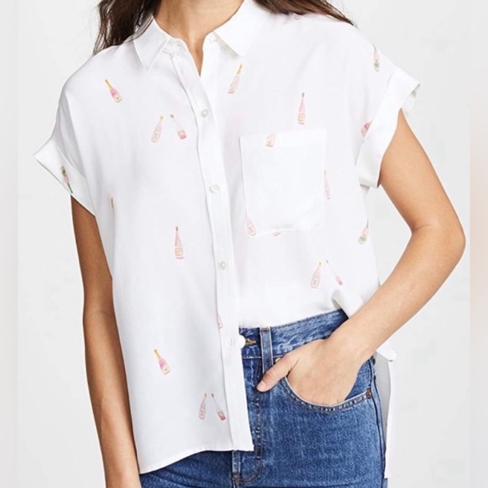Rails Whitney Button Down Slik Shirt | Rose All Day